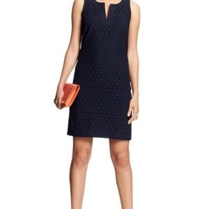 Navy Blue Eyelet Banana Republic Rio Dress